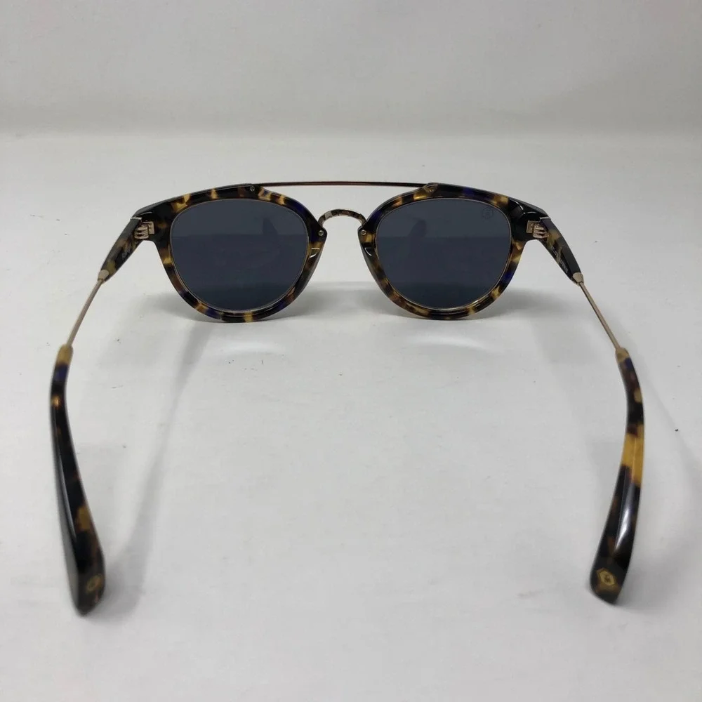Taylor‎ Morris Roll Right Sunglasses Womens Tortoise Brown Round Mirrored Lens